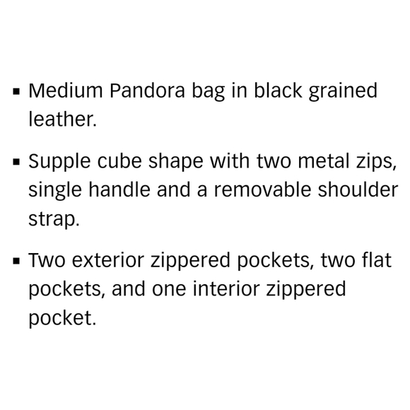 FINAL PRICE🔥Givenchy Black Goatskin Pandora Medium Bag W/ Silver Hardware~VGUC - Picture 3 of 16